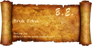 Bruk Edna névjegykártya